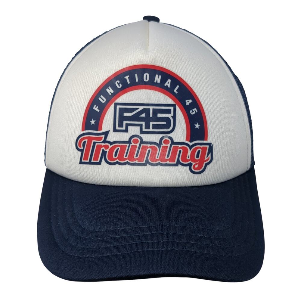 Functional 45 Training Trucker Hat Blue One Size Adjustable Mesh Back Polyester